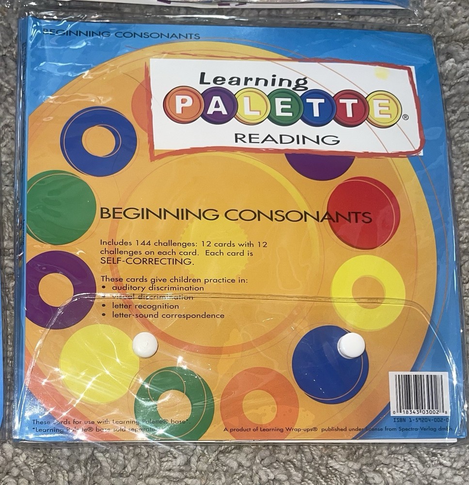Learning Palette Set Vocabulary Alphabet Rhyming Beginning Consonants EUC