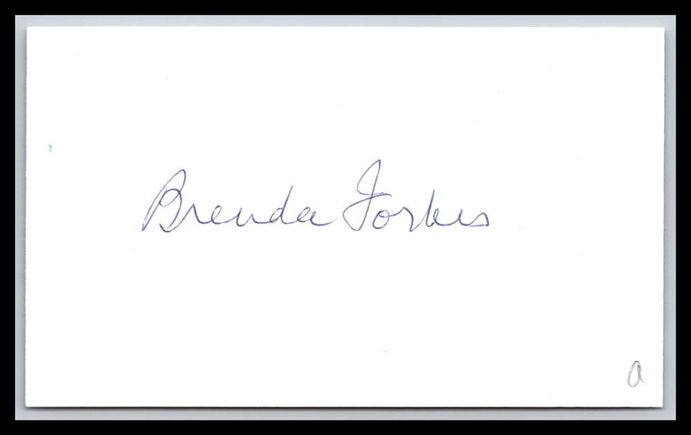Brenda Forbes - Actress - 3x5 Card - Signed / Autograph (a)