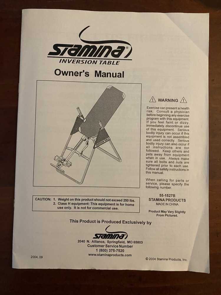 STAMINA INVERSION TABLE