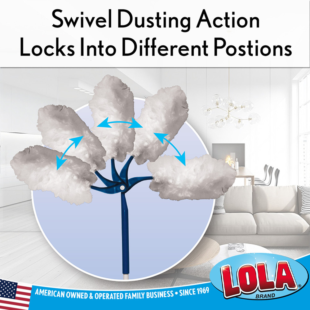 360 Duster Starter Kit - 1 Handle w/ 3 Duster Refills Ergonomic Handle LOLA