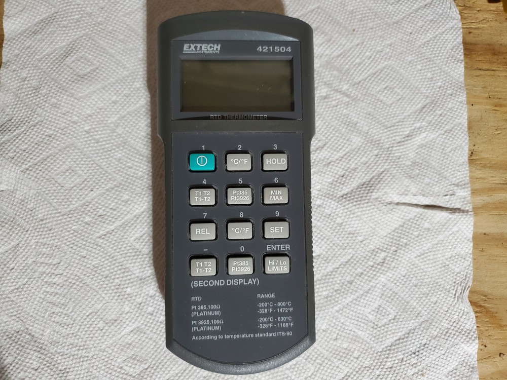 Extech 421504 Dual Input Thermometer with Probe