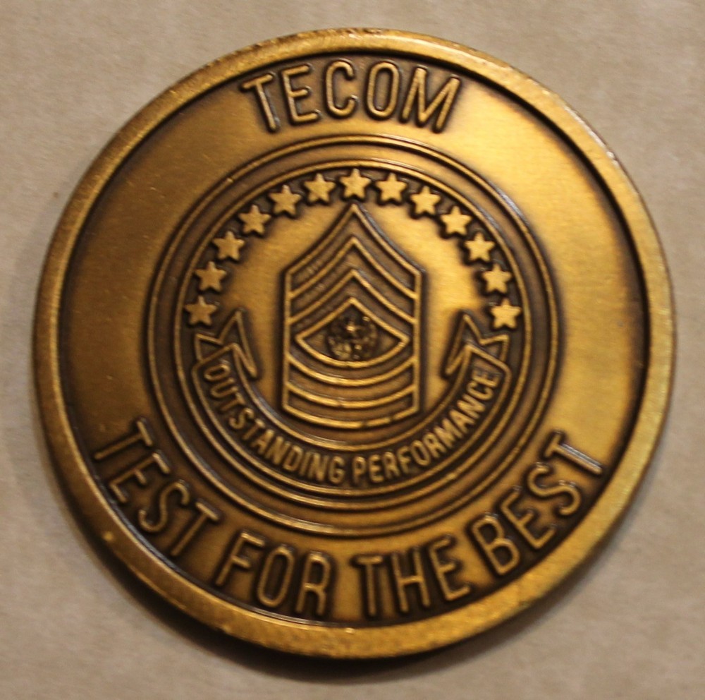 Test and Evaluation Command, Command Sergeant Major CSM Army Challenge Coin