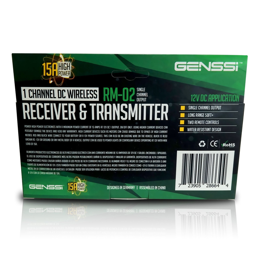 High Power 15A Wireless Remote Controller Transmitter on off Switch for Car Truc