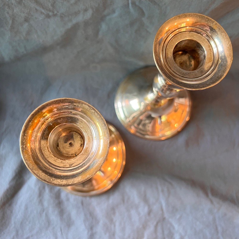 VINTAGE - LEONARD INDIA - Silver Plated Candlesticks