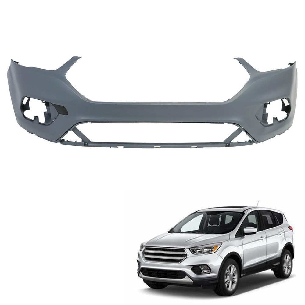 Front Bumper Cover Primed Plastic Replacement for 2017-2019 Escape