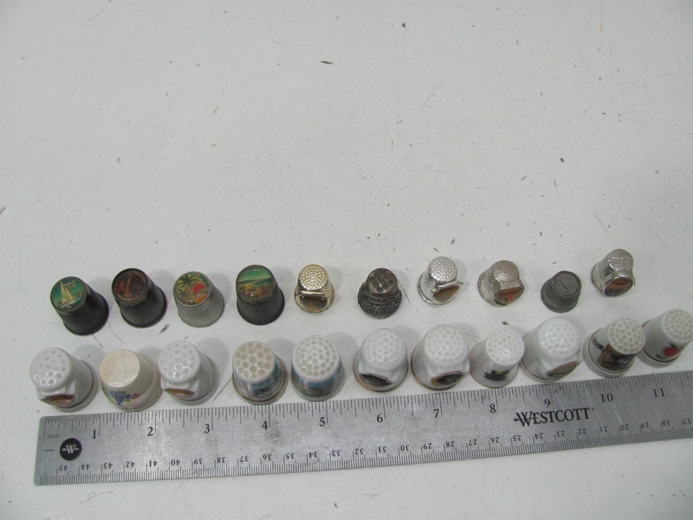 vintage thimble lot of 21