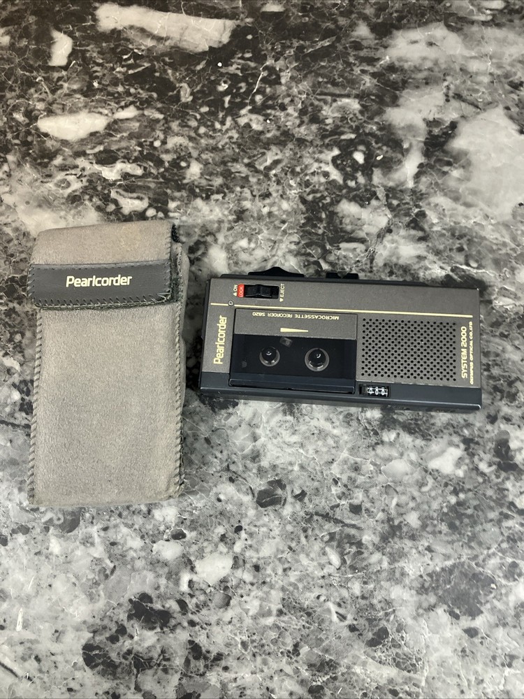 Pearlcorder S820 Olympus MicroCassette Recorder with Case System 2000