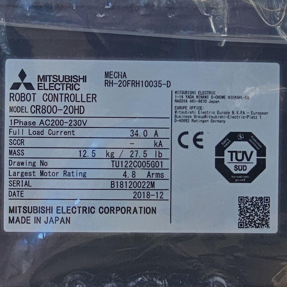 NEW Mitsubishi CR800-20HD Robot Controller w/ cables & Software