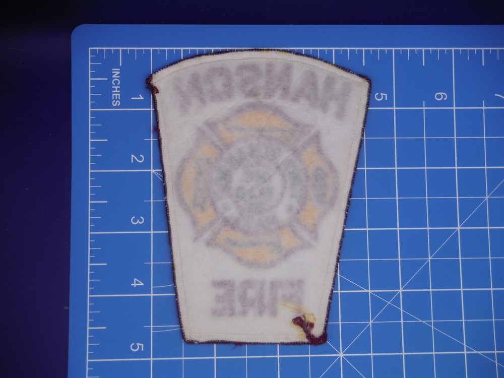 HANSON MASSACHUSETTS MA Fire Department Patch-cloth back