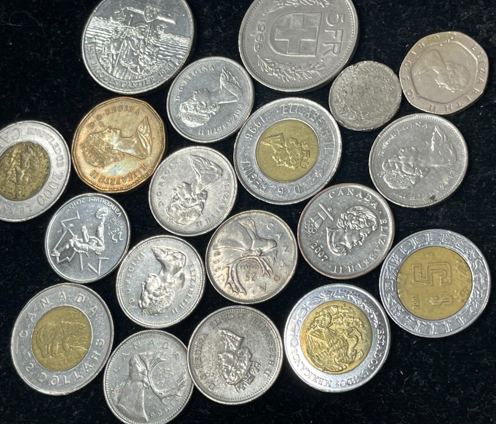 Assorted World Foreign Exchangeable Coins lot High Value 101325