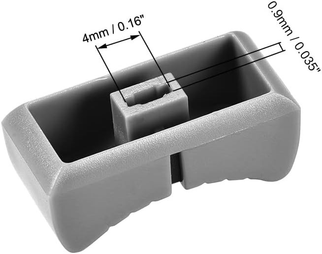 20-Pack Gray Console Mixer Fader Knobs - Easy Push-Fit Replacement Knobs