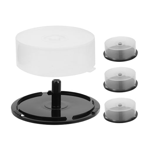 4pcs Cd Dvd Cake Box Spindle Plastic Column Empty Storage Container for 25