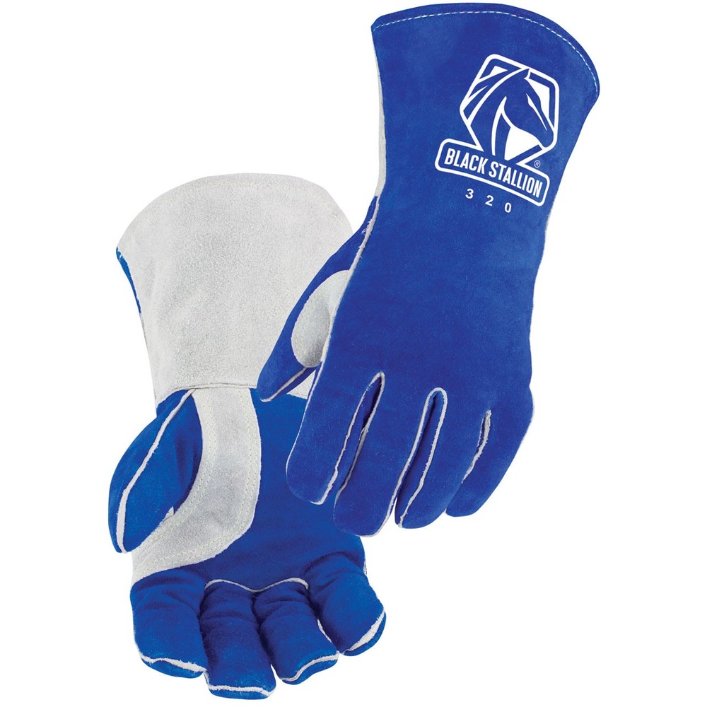 Black Stallion 320 CushionCore Split Cowhide Stick Welding Gloves Medium