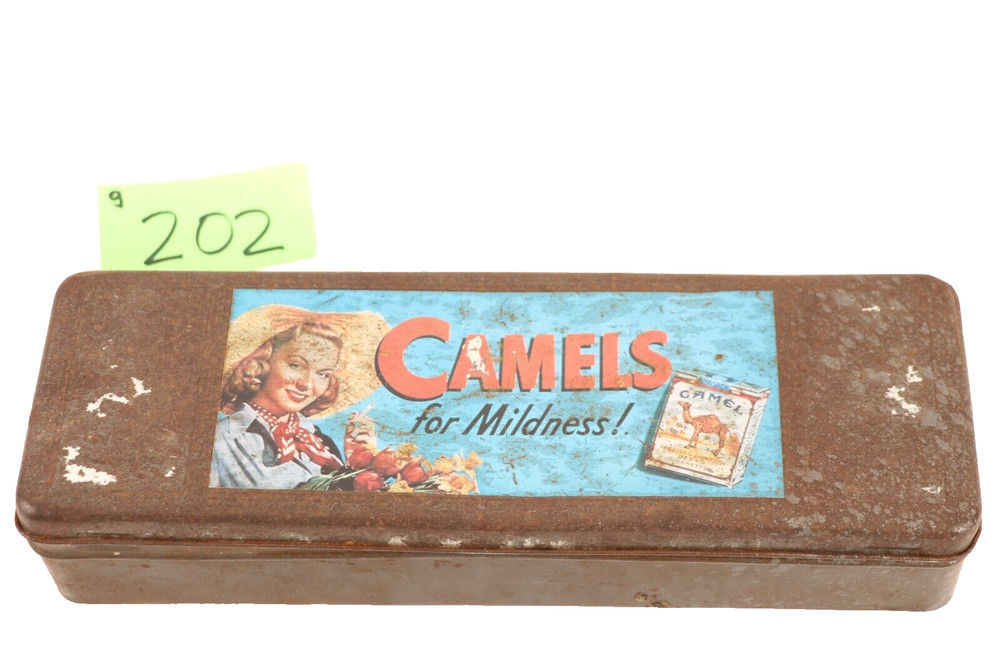 g220   Vintage Camels Cigarette Tin