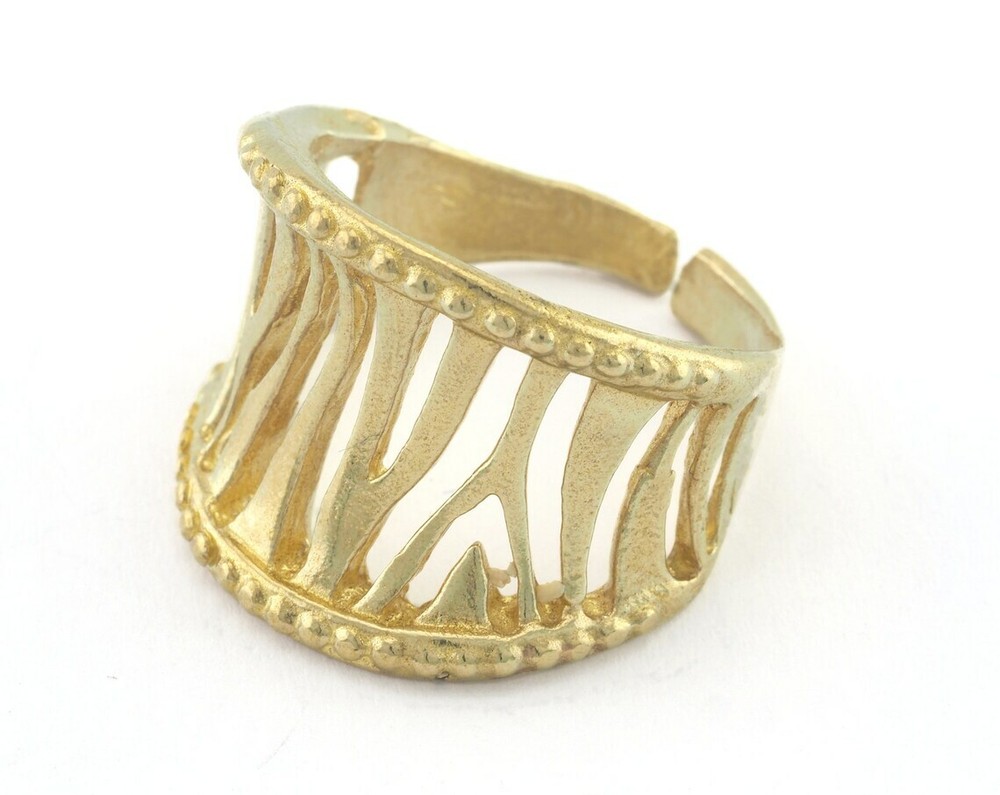 Adjustable Ring Raw brass (19mm 9US inner size) OZ3273 ring20