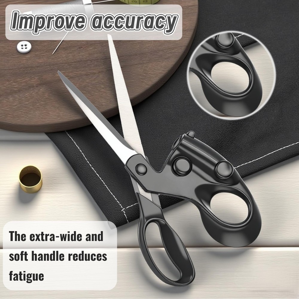 Laser Guided Fabric Scissors: Fast, Direct Cutting, Ergonomic Handle, Pro Grade