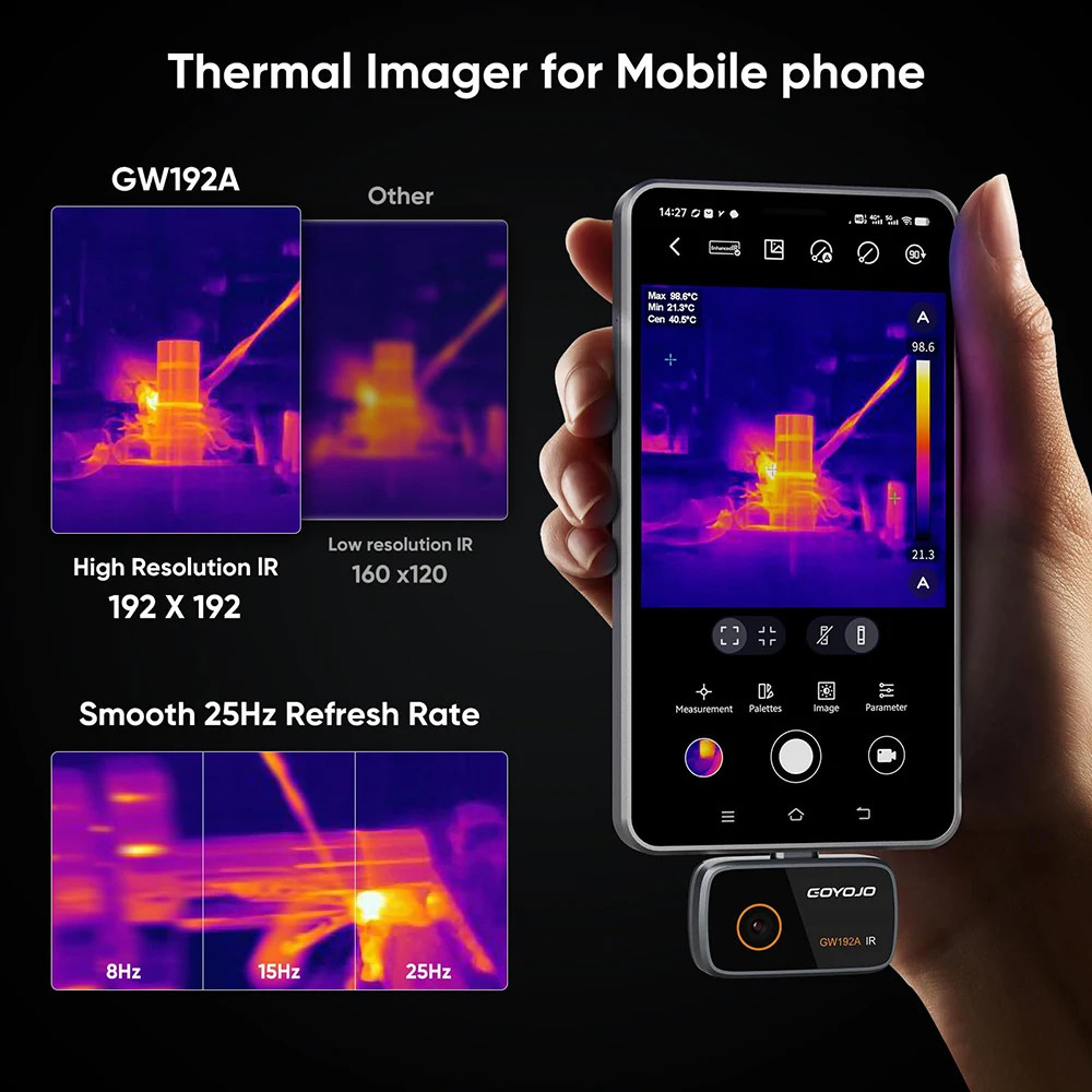 Thermal Imaging Camera 192X192 Electronics Thermal Camera Repair iOS Android