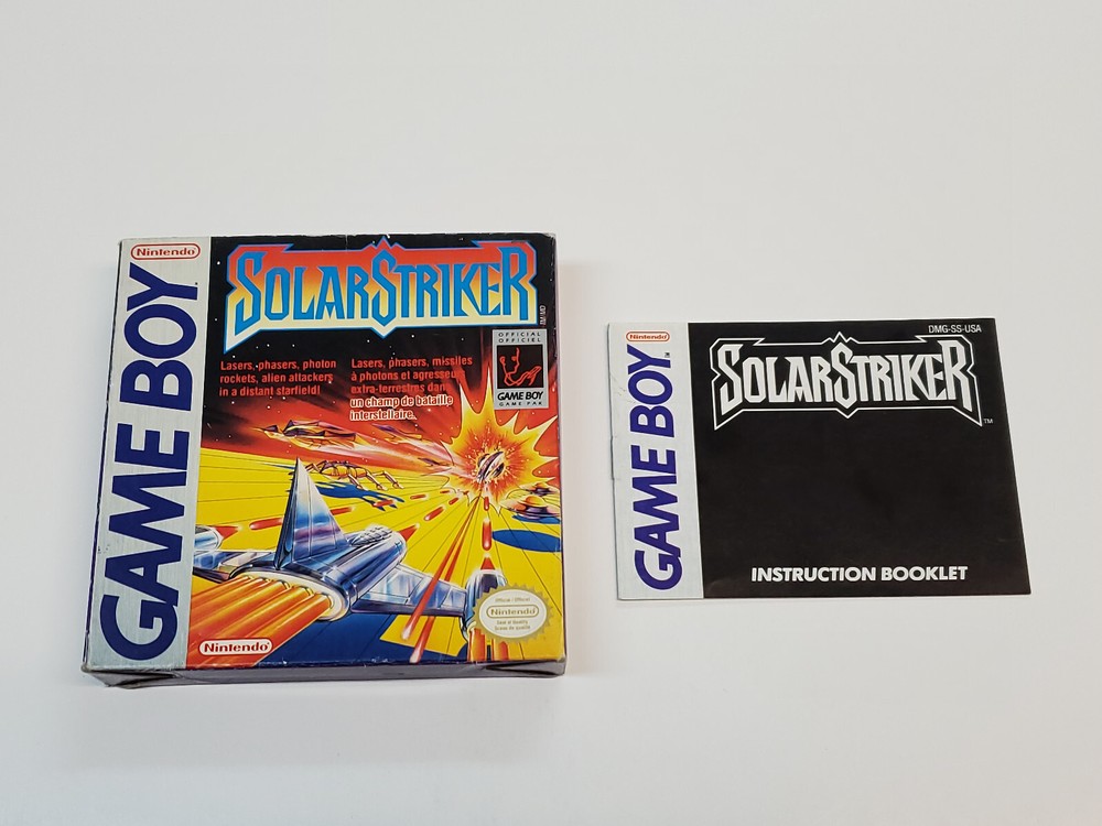 Solar Striker Original Authentic Nintendo Game Boy Box & Manual *