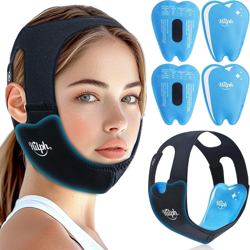 Wisdom Teeth Ice Pack Head Wrap with Aluminum Foil Layer for Longer Cold Therapy
