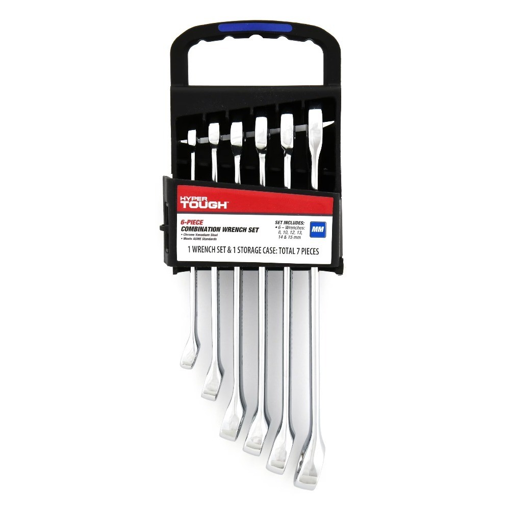 6-Piece Metric Combination Wrench Set Double-Ended Tool