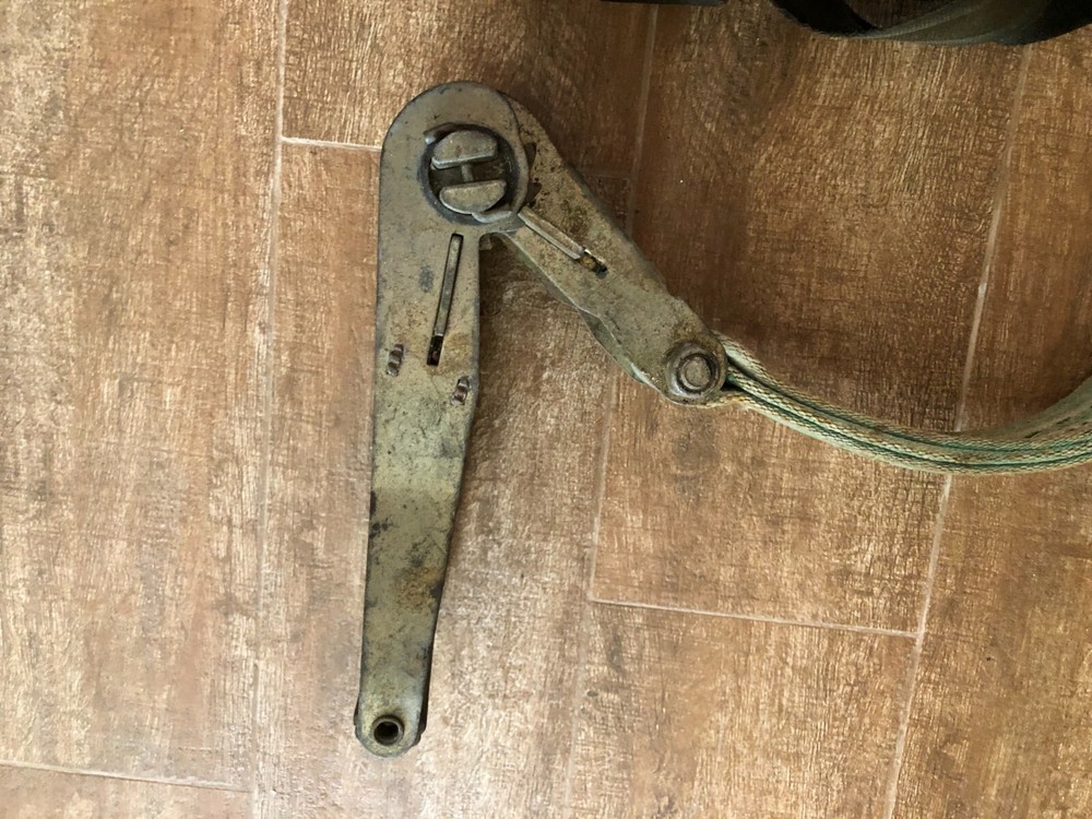 Omni Metal Winch vintage tools 4322 hook pulling cable green pupler rigging