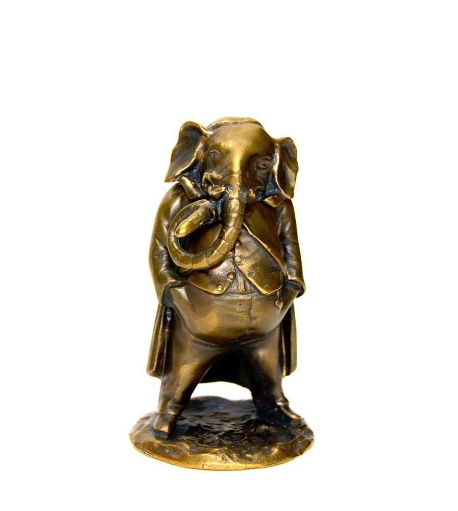 Vienna Bronze Cast Elephant Figure Match Holder