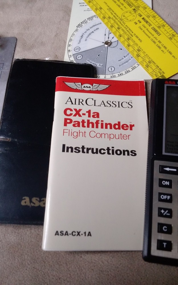 Vtg ASA CX-1 Pathfinder, Flight Plan Metal Clipboard, Holding Pattern Computer