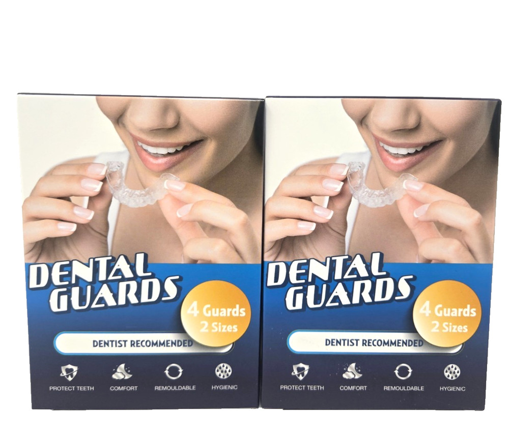 Dental Guards, (2 Boxes), 8 Guards Total, Two Sizes