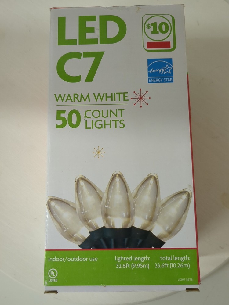 Led C7 Warm White 50 Count Lights