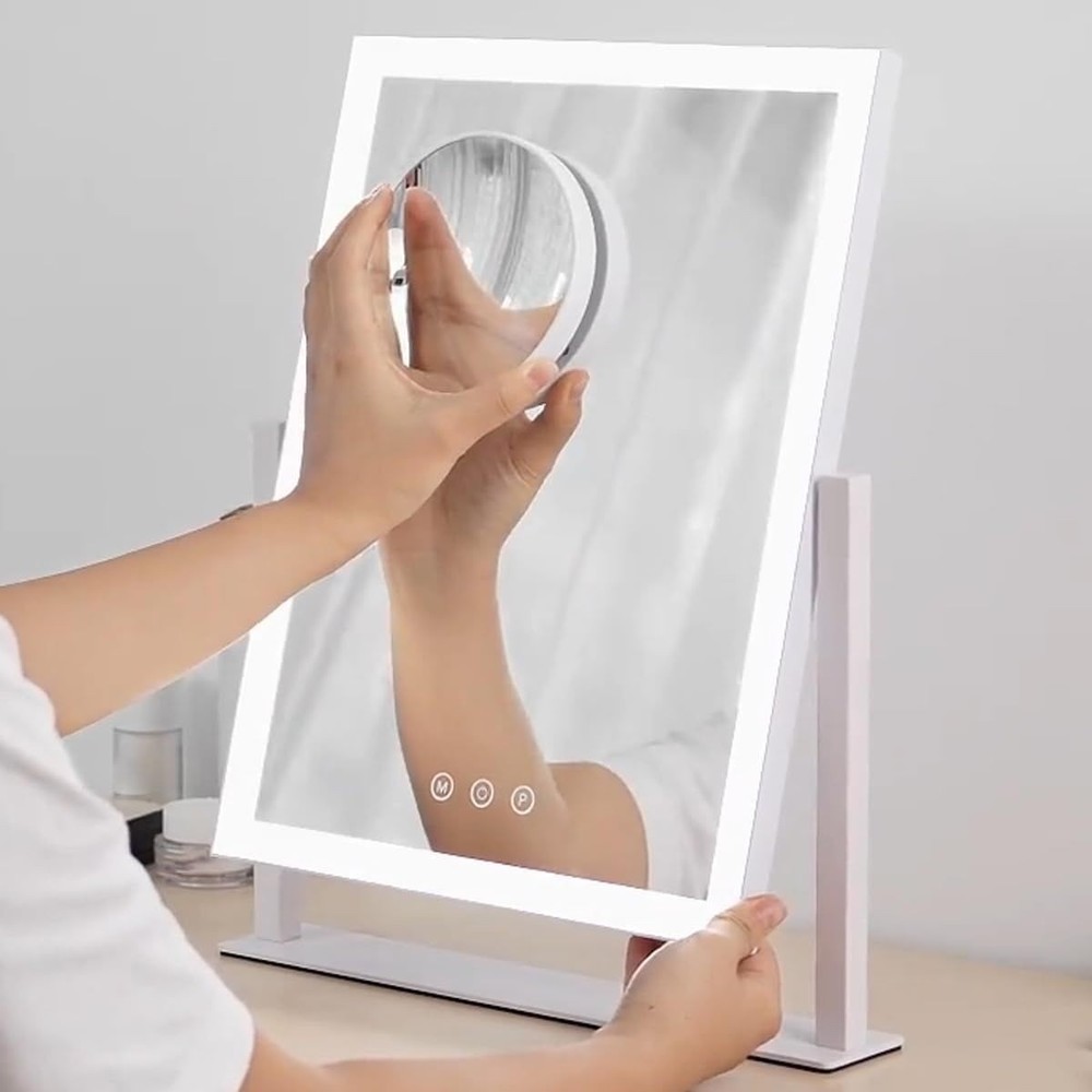 Lighted Makeup Mirror, Vanity Mirror with Lights, Three Color Lighting Modes