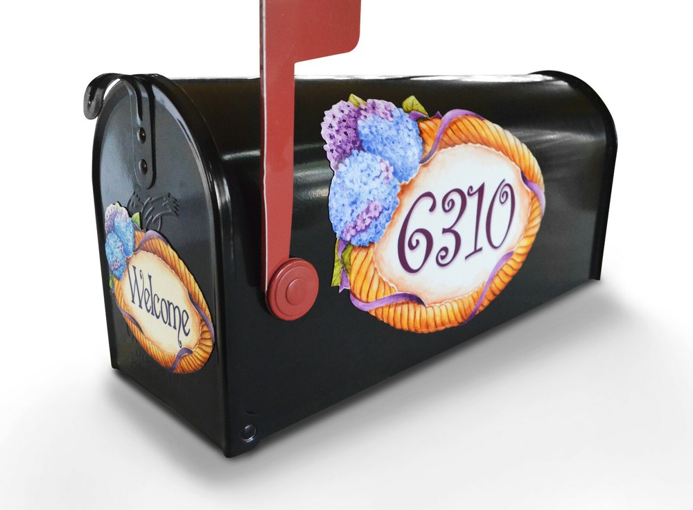 Mailbox Magnet (Partial Cover) Hydrangea Oval Personalized Large & Small