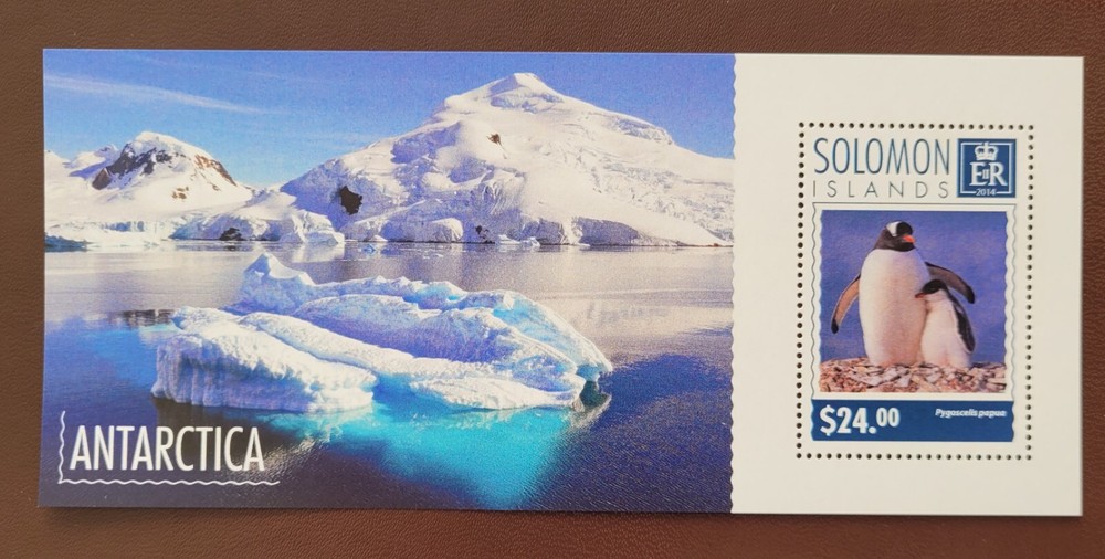 Solomon Island 2014 /  Fauna - Antarctica - Penguins...  / 1v ms