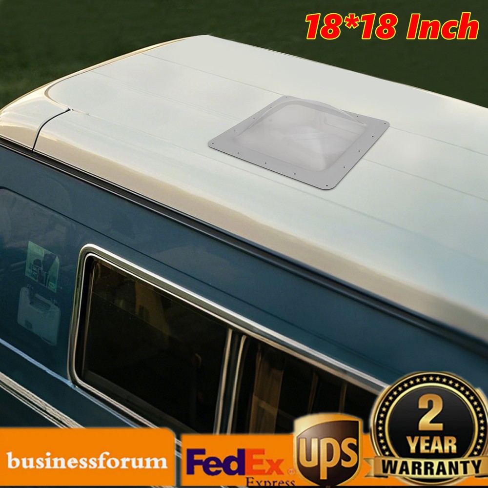 RV Skylight Replacement Cover 18"*18" Camper RV Skylight Outer Cover Smoky Color