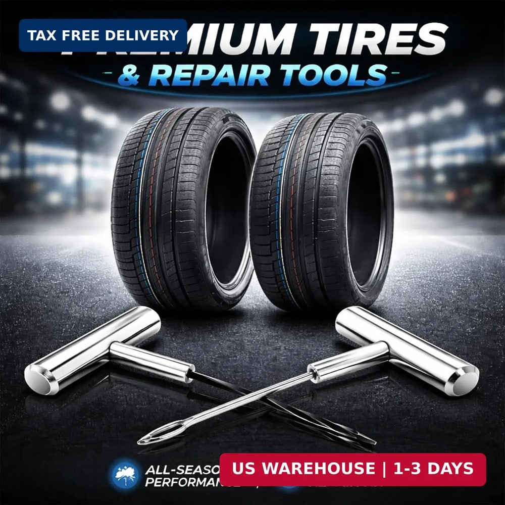 Auto Stainless Steel Solid T-Handle Set - Pro Heavy Duty Spiral Probe & Split Ey