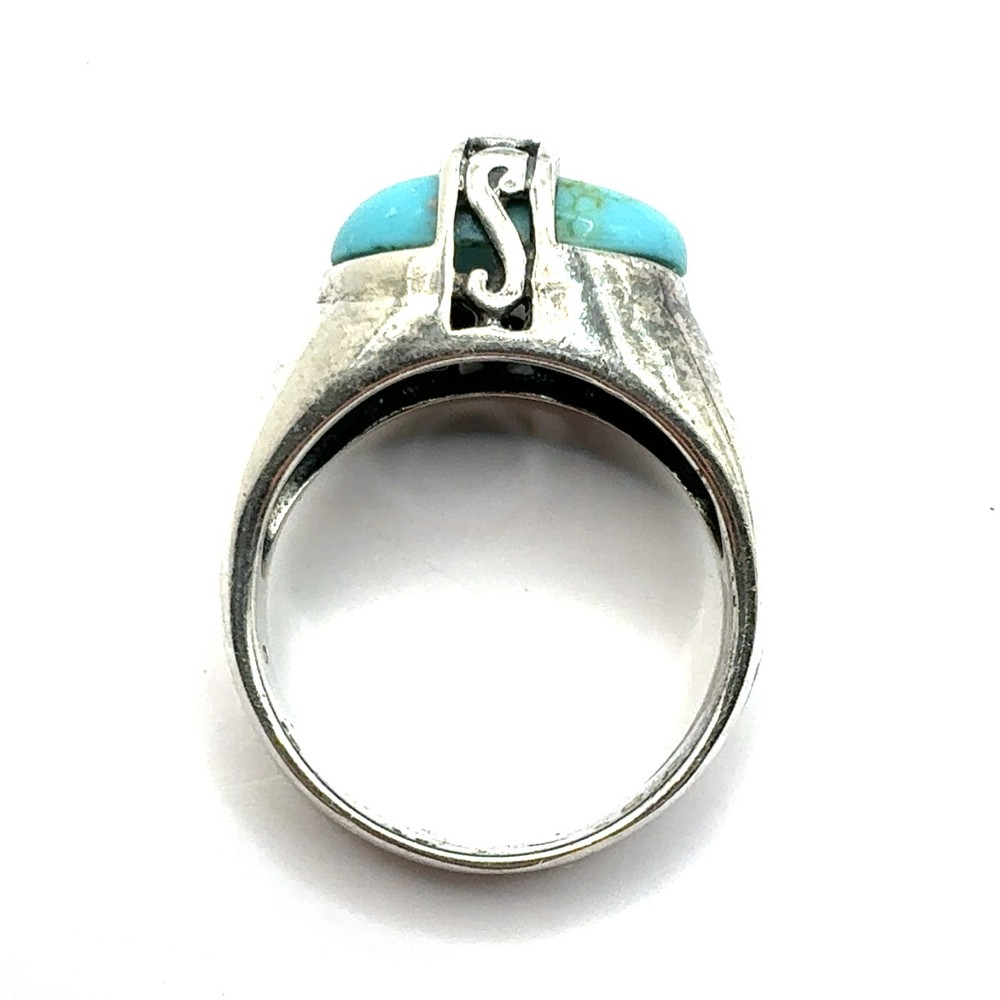 Premier Designs Sterling Silver and Turquoise Ring - Size 6