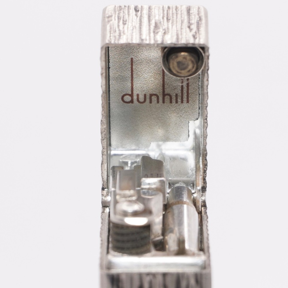 Rare Dunhill Lighter Silver Wood Grain Pattern-Ultrasonically cleaned