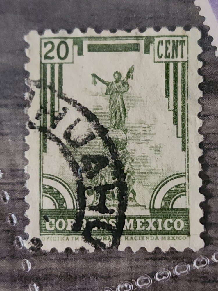 Mexico Foreign 20 Cent Green Stamp Used - #A236