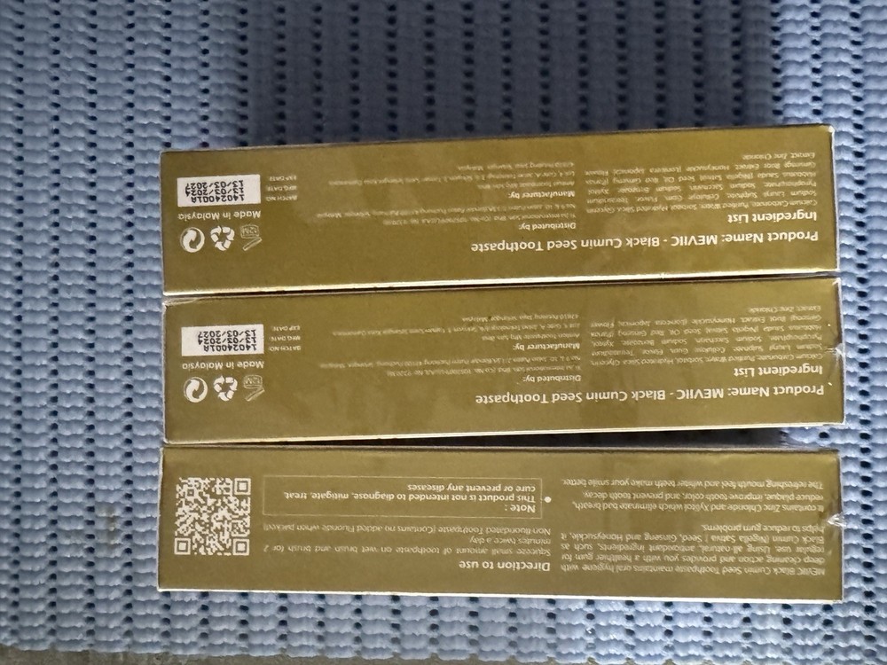 MEVIIC Black Cumin Seed Toothpaste Helps Reduce Plaque & Gum Problems (3-Pack)