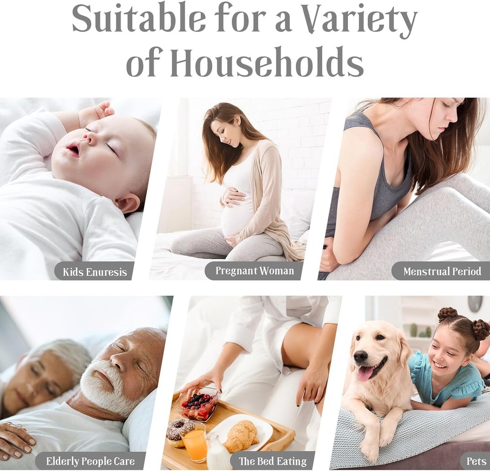 Gray Waterproof Mattress Protector Deep Pocket Fitted Brushed Microfiber Cover