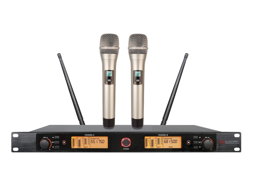 Professional PLL Wireless Vocal Microphone System Handheld Microphone Wireless