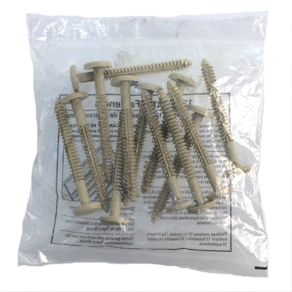 MP022, 3'' Shutter Fasteners, Beige Paintable, Press & Lock, 12/Pack