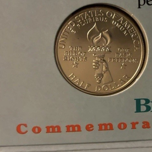 1993 Bill Of Rights Uncirculated Silver Half Dollar