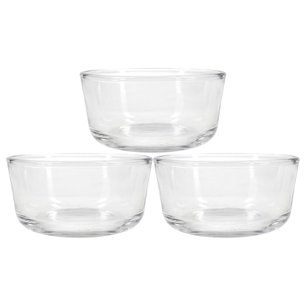 Pyrex 7200 2-Cup Glass Bowl (3-Pack)