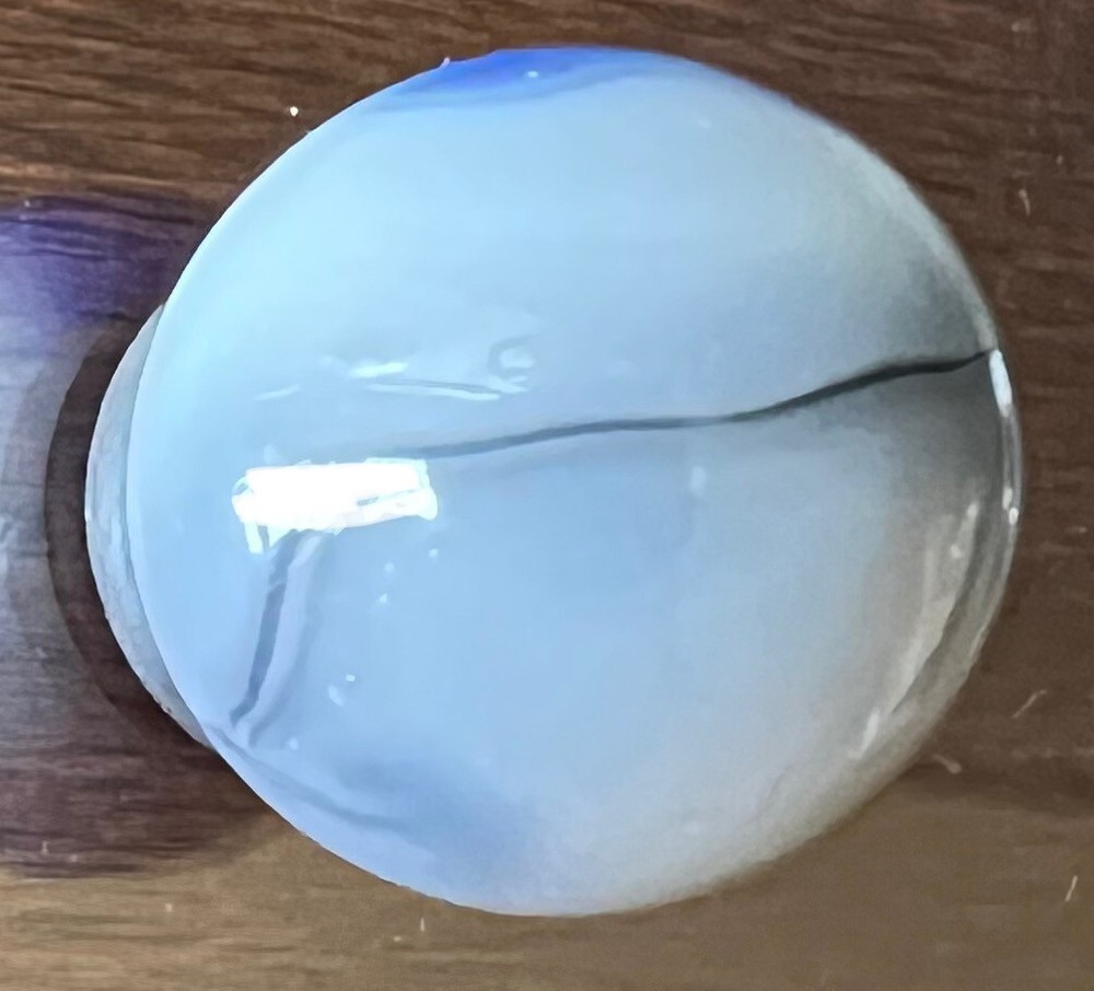 Vitro Agate Conqueror Patch Blue Horsehair Marble .63"