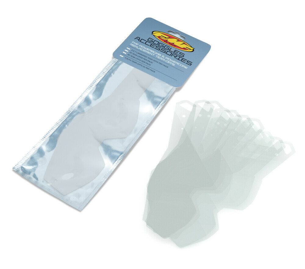 FMF Vision Tear-Offs for PowerCore/Bomb Goggles (20-pack)