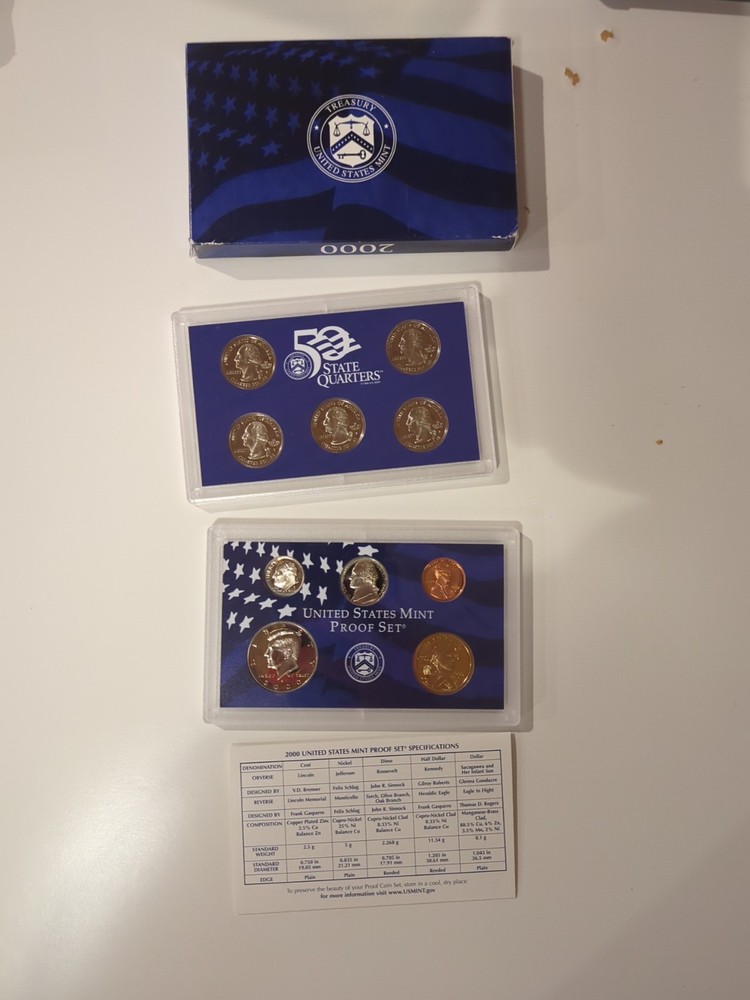 2000 US Mint Proof Set S Uncirculated W/COA
