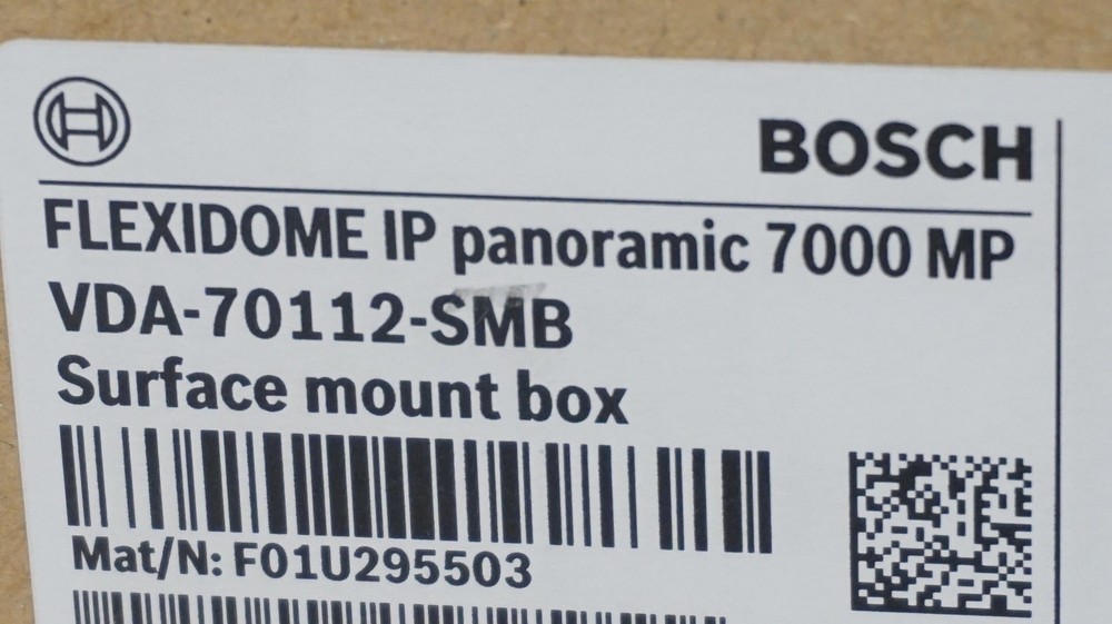 -SEALED=BOSCH FLEXIDOME IP PANORAMIC 7000 CAMERA SURFACE MOUNT BOX VDA-70112-SMB