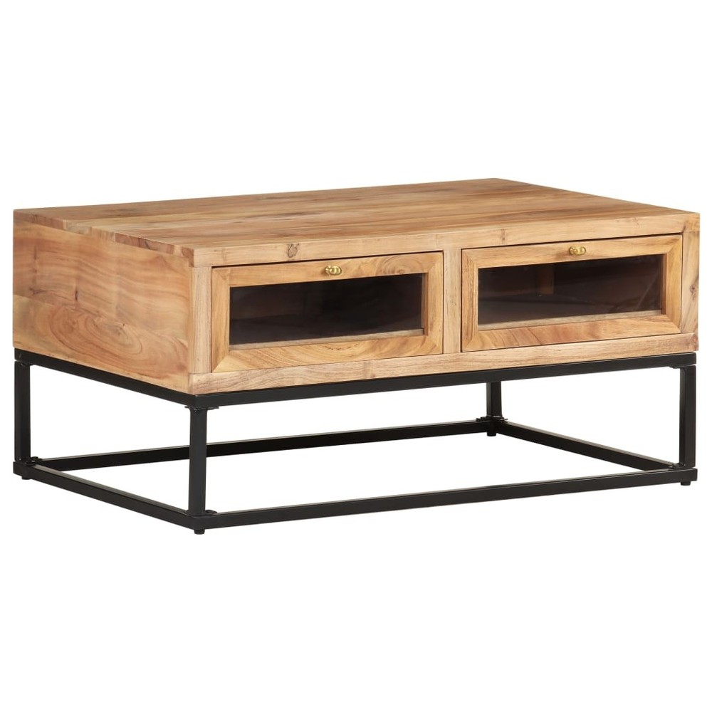 Coffee Table End Table Side Sofa Table Solid Wood Acacia 35.4 Inch vidaXL