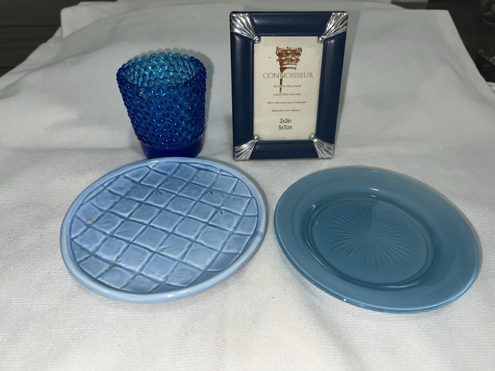 Lot Of 4 Small Blue Items
