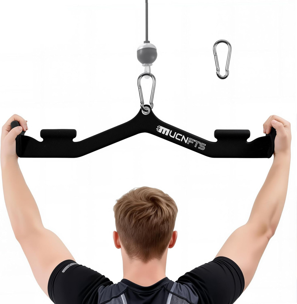 LAT Pulldown Attachments, Thickened Ergonomic Back Tricep Training Handle, LAT P
